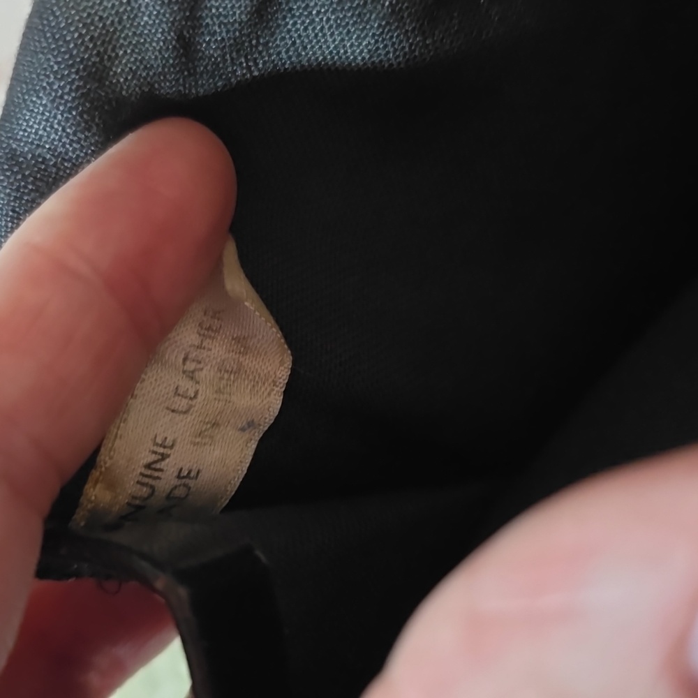 Vintage Tooled Leather Patchwork Envelope Clutch … - image 4